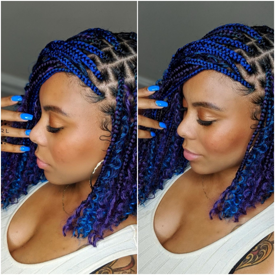 Cotton Candy BOHO Knotless Braids