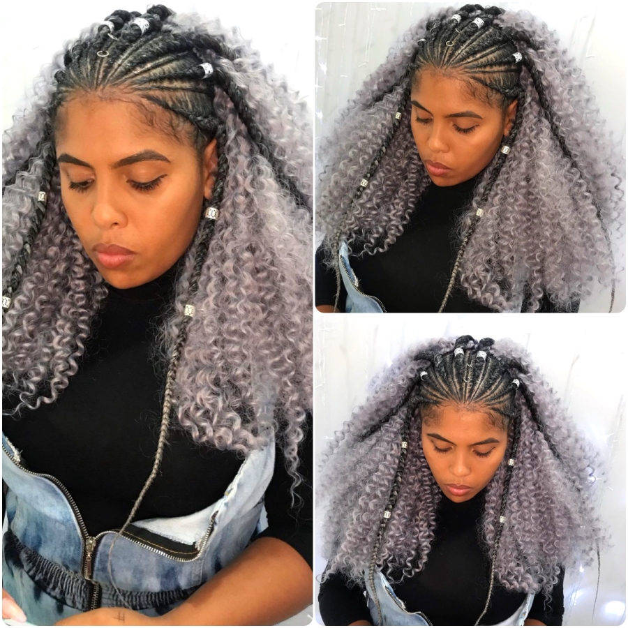 Gray Accessorized Bohemian Curls
