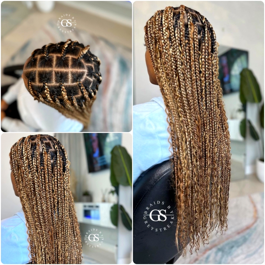 17. Waist Length Medium-Sized Bohemian Braids