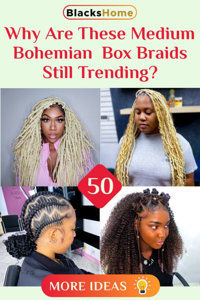 Medium Bohemian box braids - Pin 1