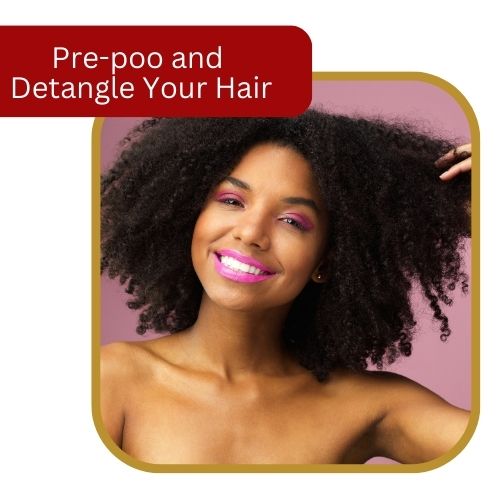 Prepoo and detangle your hair