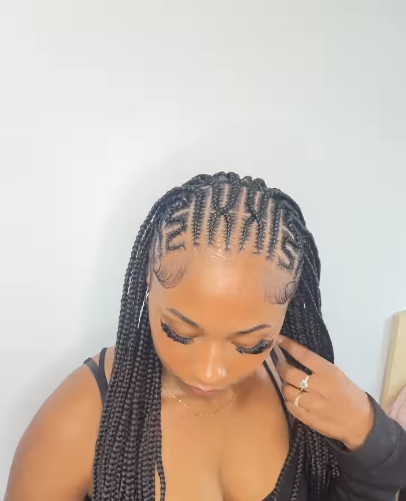 34. Cross with Zig Zag Pattern Braids