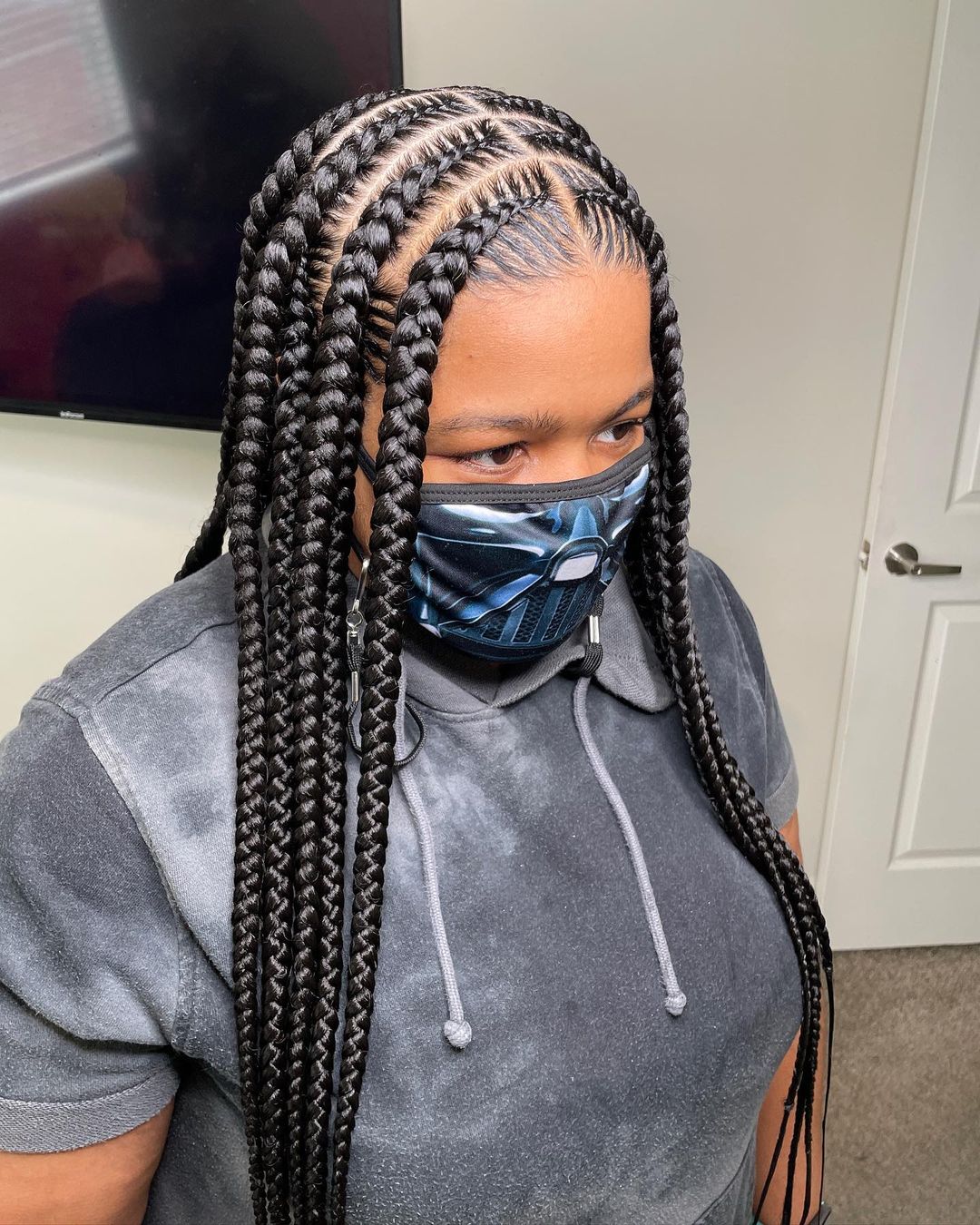 50. Large Two Layers Tribal Braids