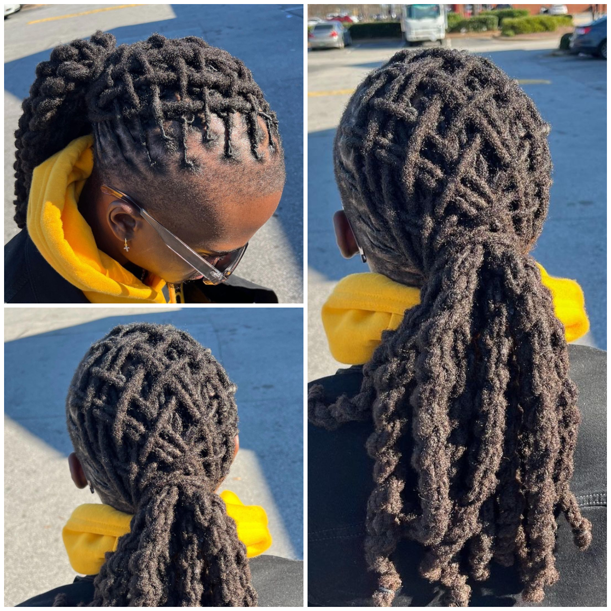 Two-Strand Twist Ponytail With Top Head Grid