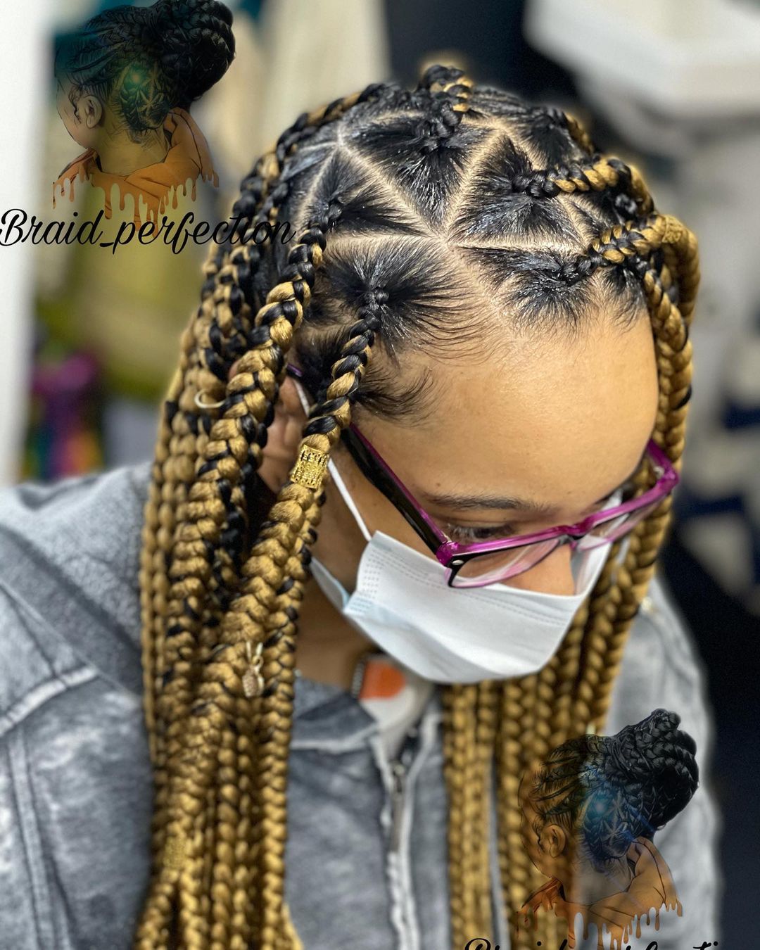 Triangular Cut Bohemian Box Braids