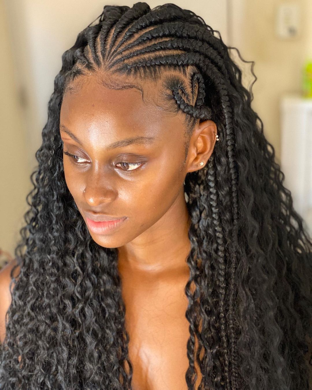 Bohemian Box Braids and Cornrow