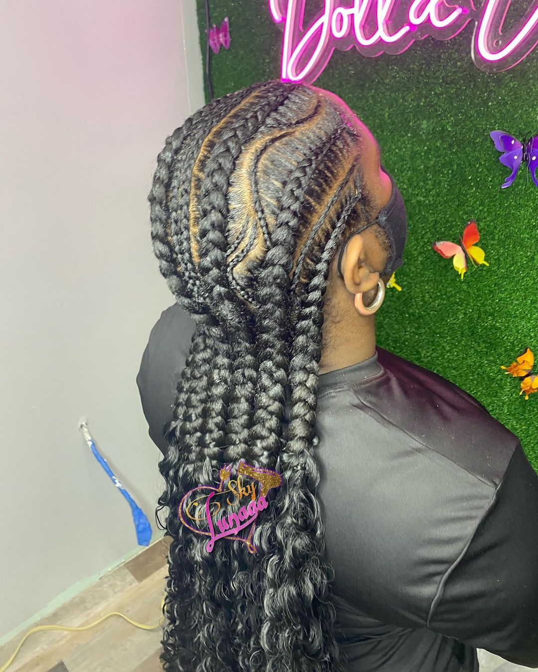 Bohemian Hip Length Cornrow Feeder 