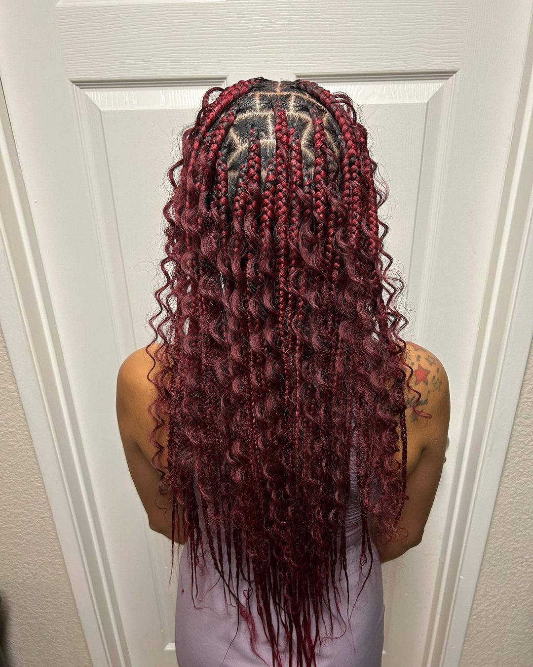 Burgundy Bohemian Braids