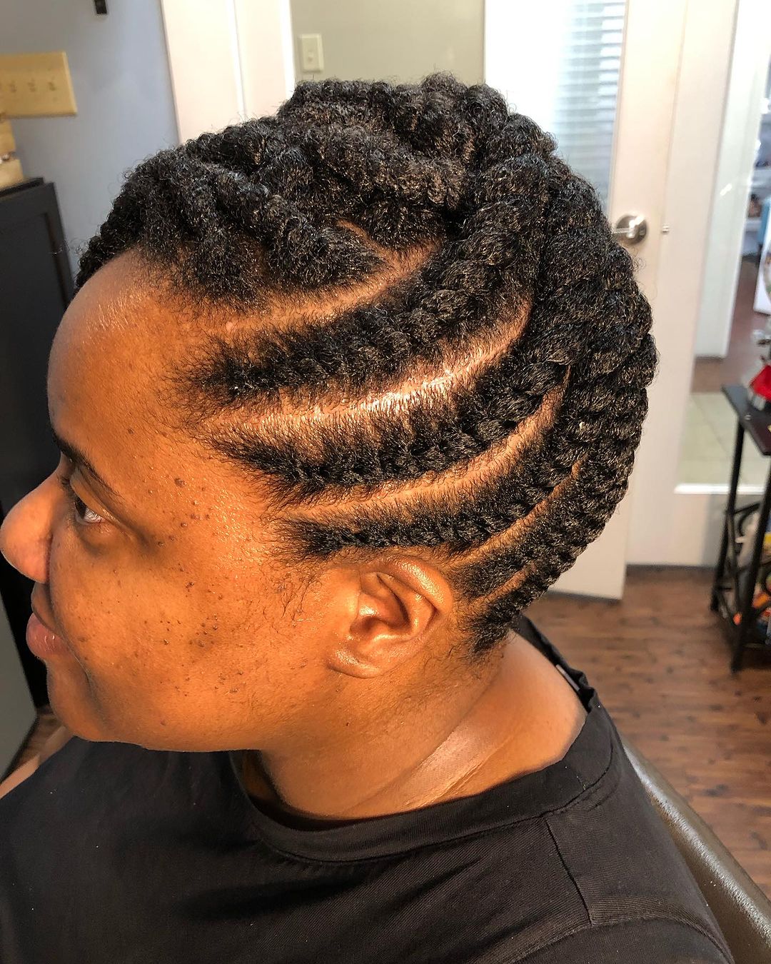 one sided bold flat twist