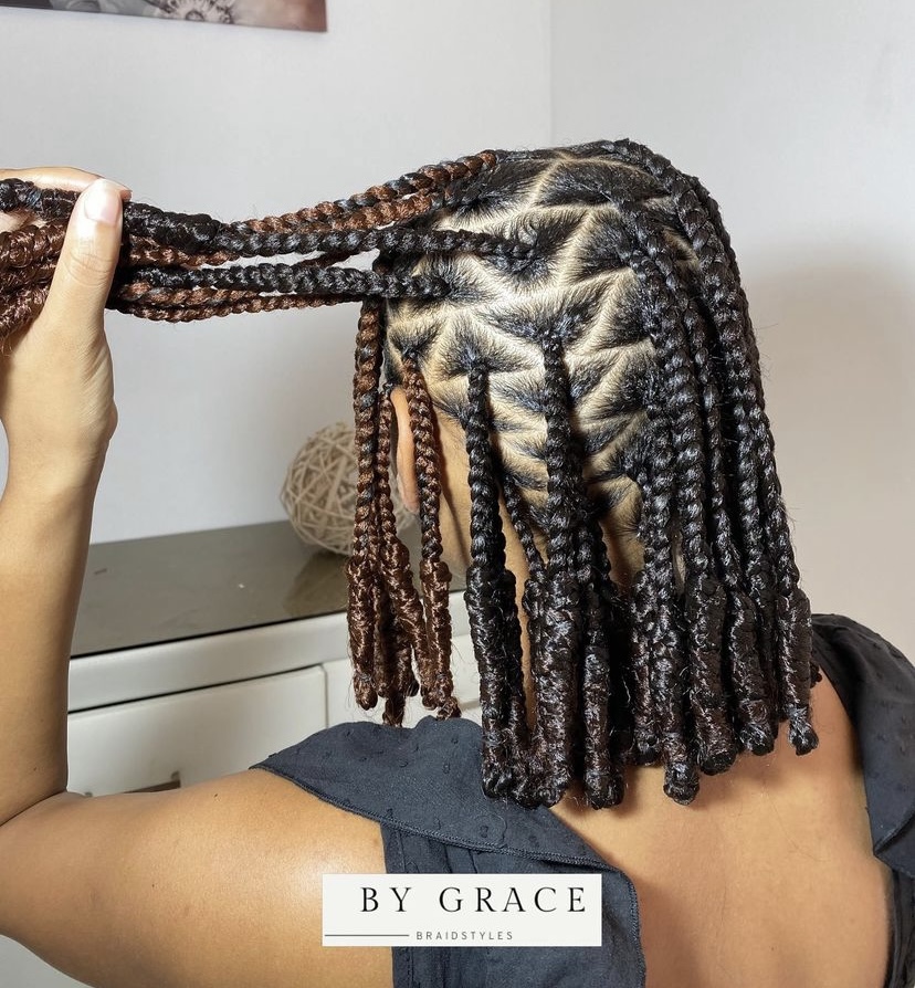 14. Triangle Part Knotless Braids