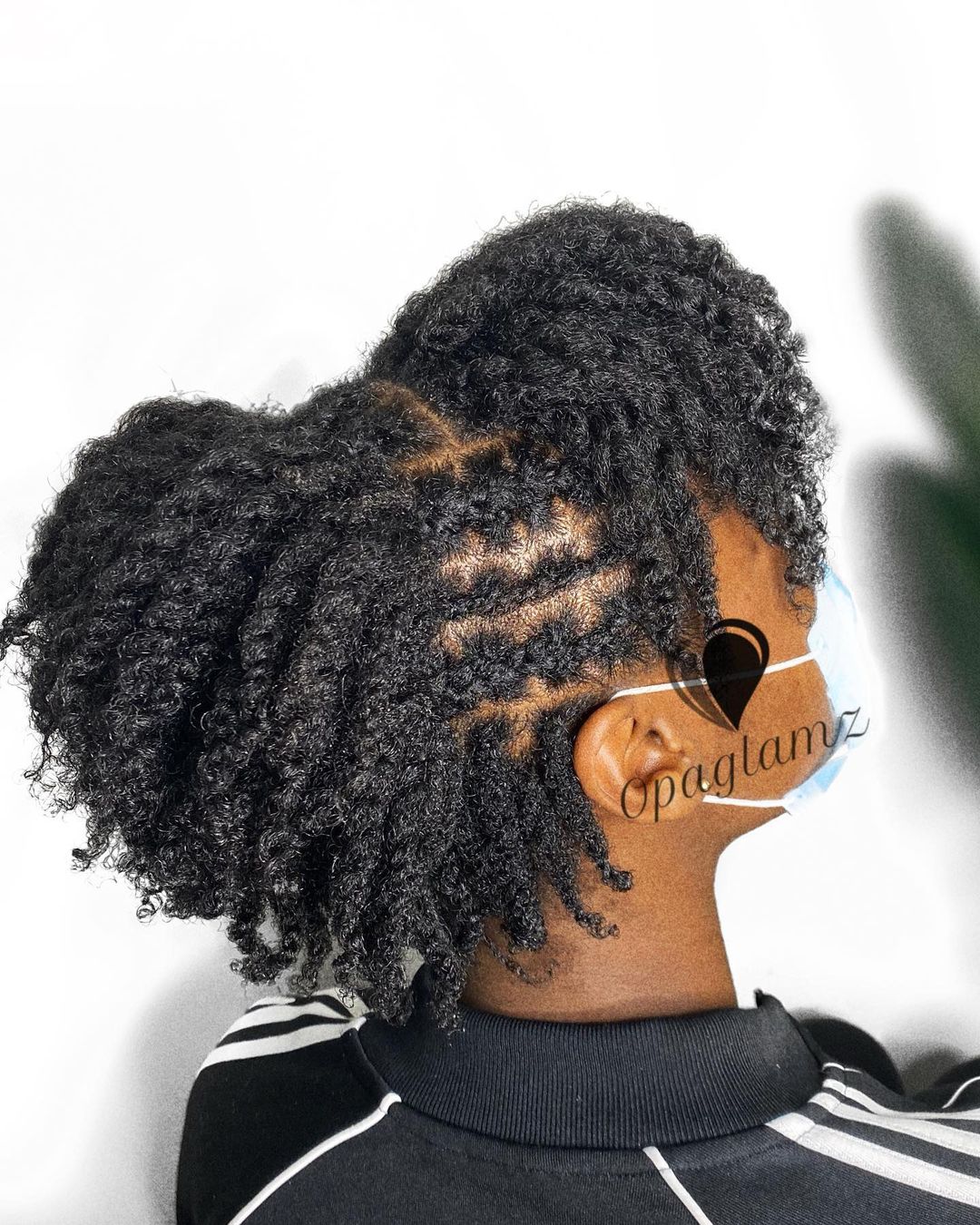 31. Afro Loose Two Strands Twist on Short Natural Hair