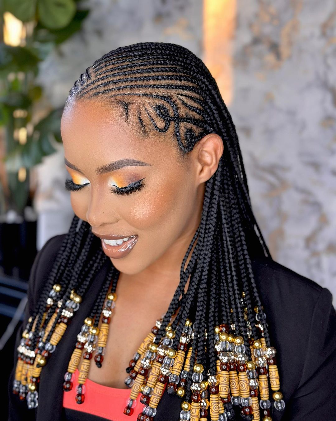 3. Half Knotless Cornrow