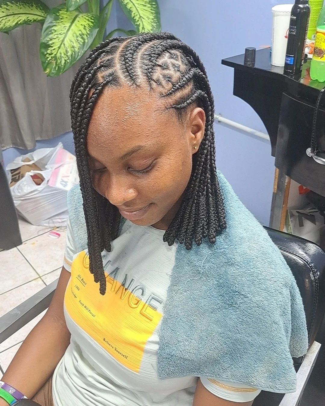 48. One Side Cornrow