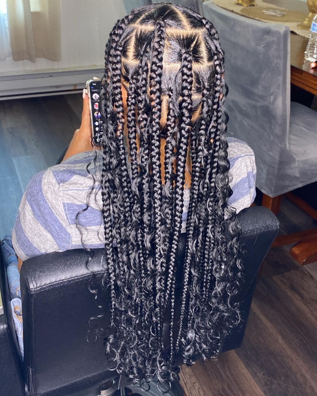 39. Large and Scanty Bohemian Knotless Braids