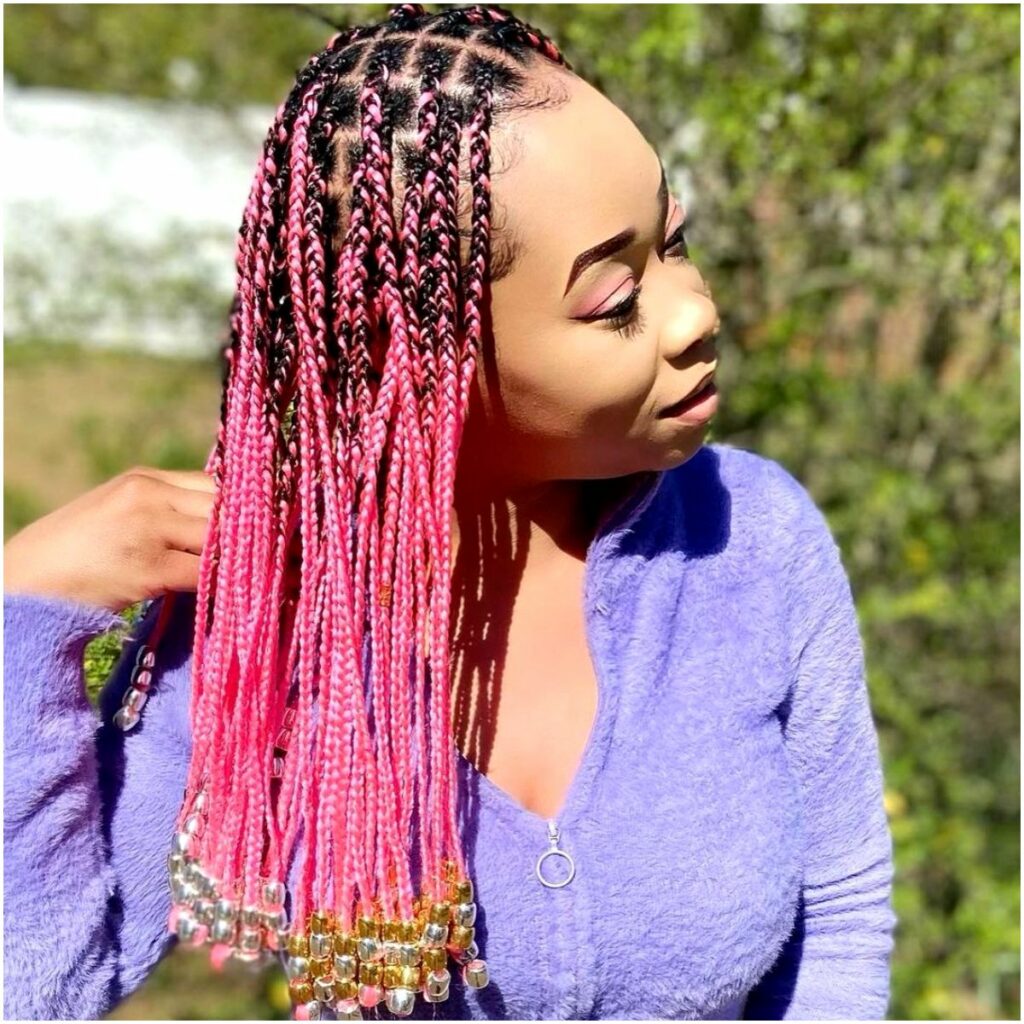 Knotless Braids with Beads