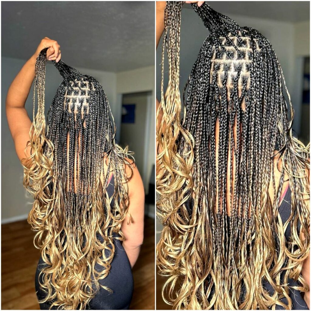 Knotless French Curls