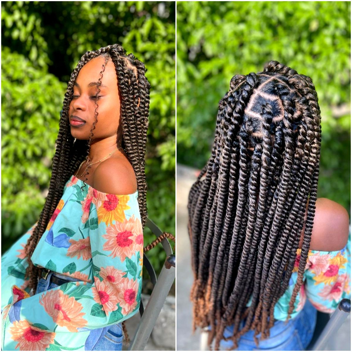 Long Crochet Passion Twists With Ombre Ends