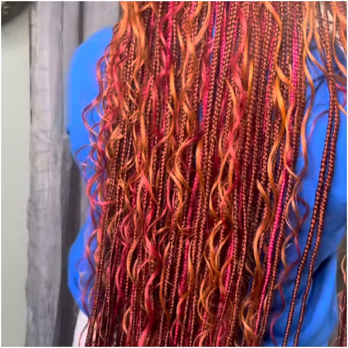 Mix Colored BOHO Knotless Braids