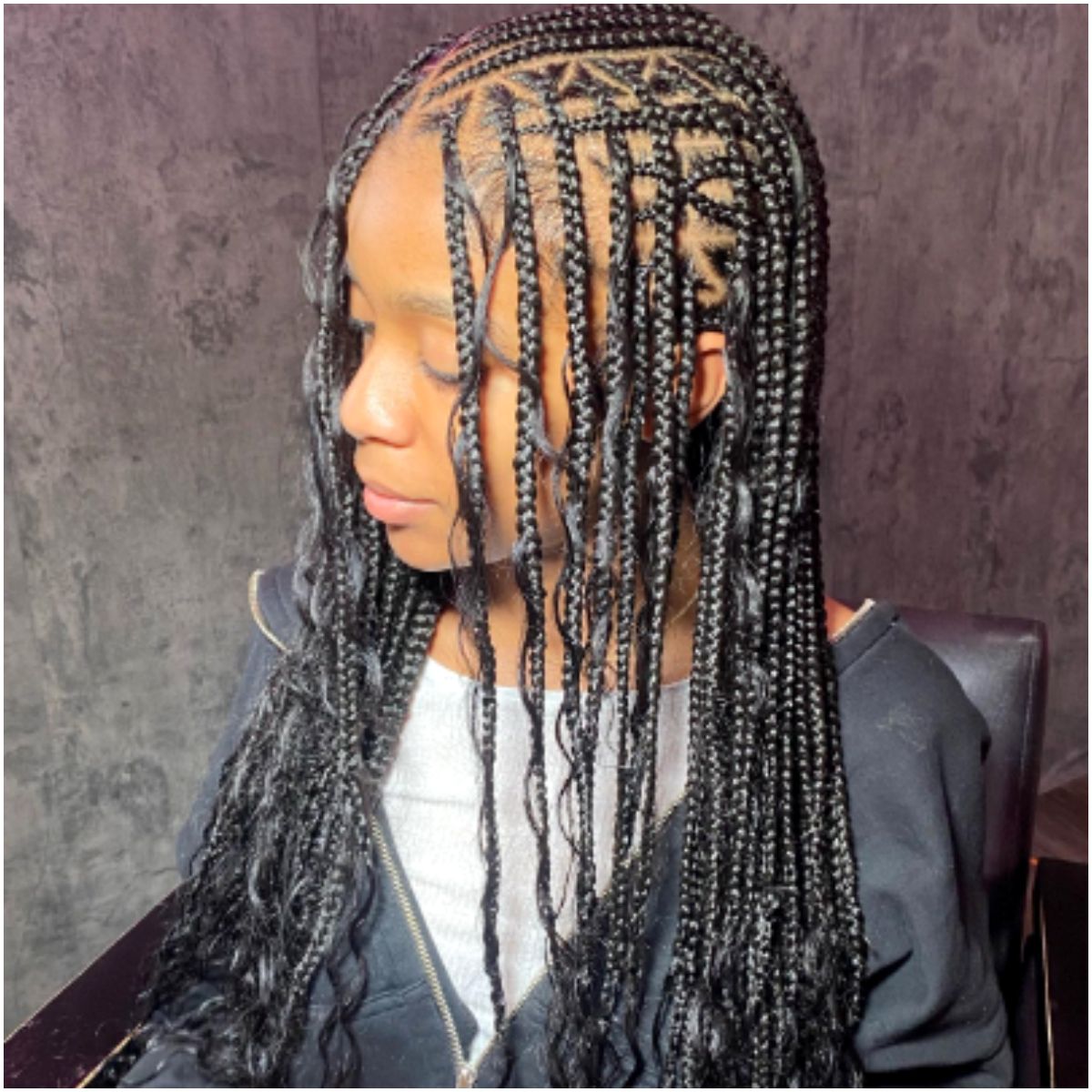 Triangular Knotless Braids