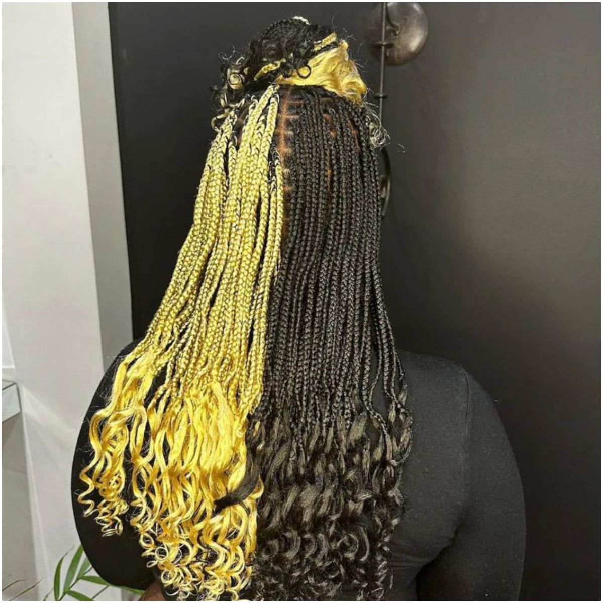 XS BOHO Knotless Braids With Contrast