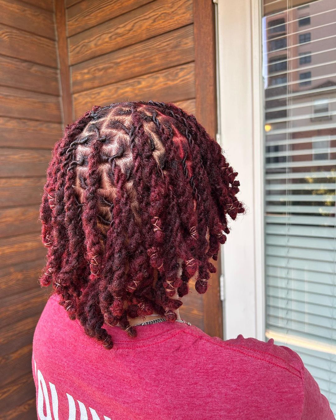 18. Burgundy Colored Wavy Rope Twists