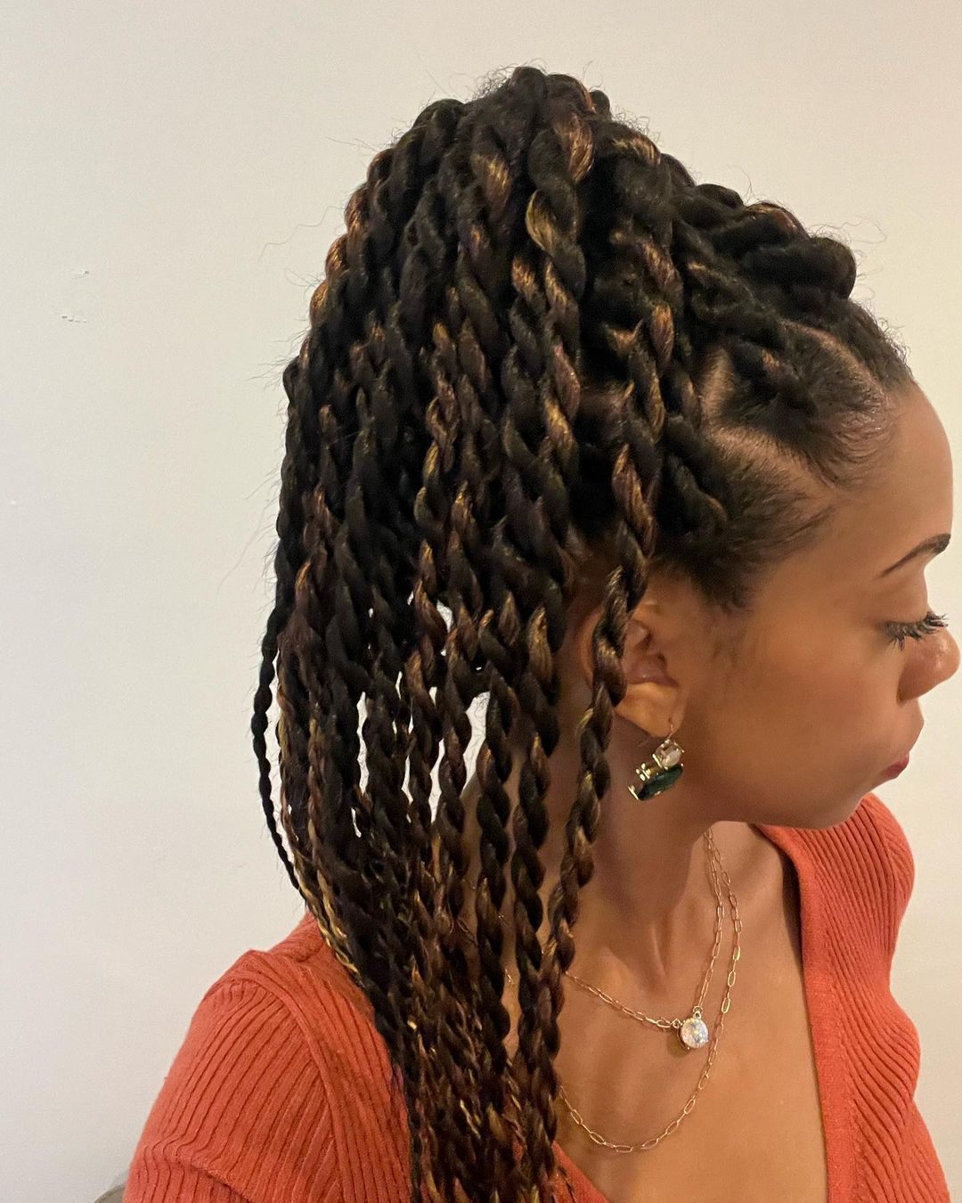 2. Black And Brown Mix Rope Twists With Extension