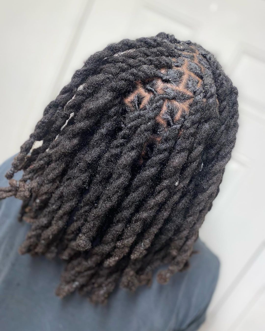 5. Full Chunky Rope Twists On Natural Hair