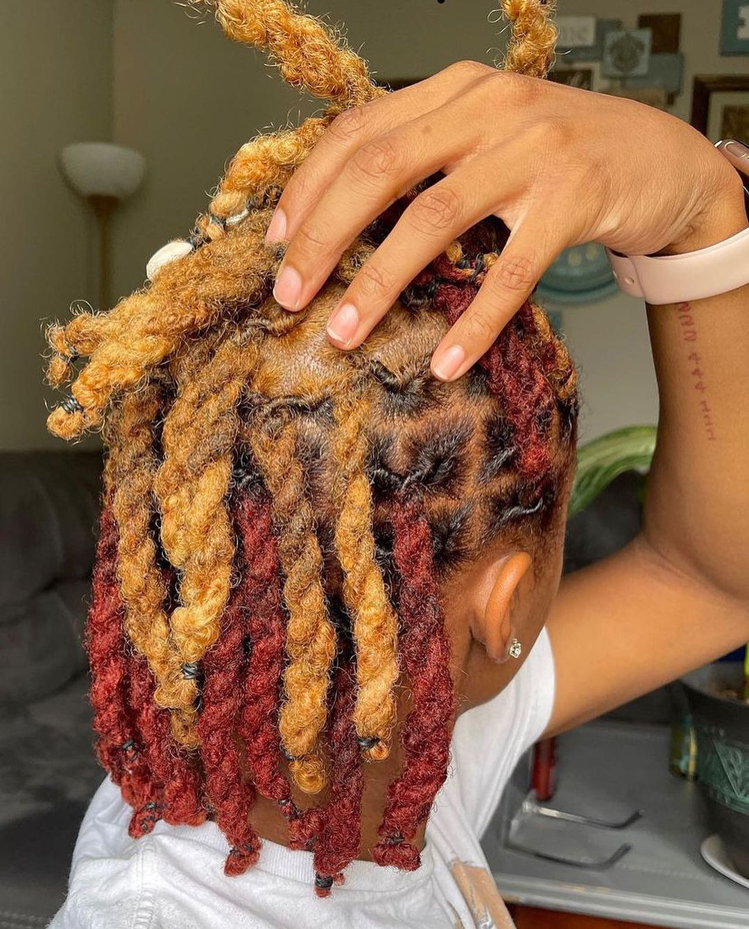 12. Fox Brown And Gold Kinky Rope Twists