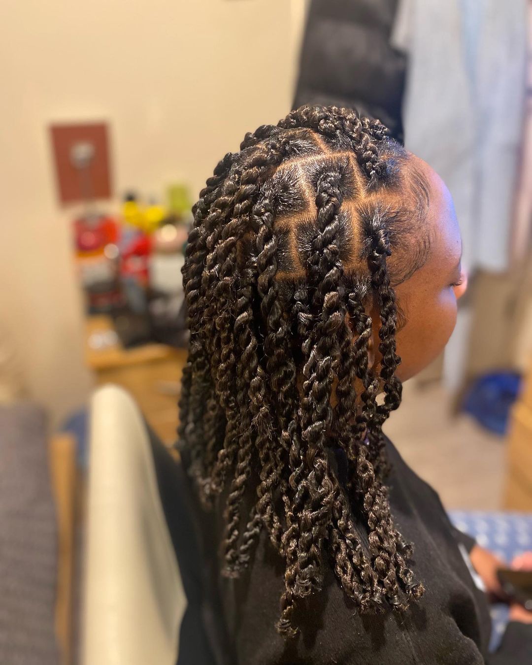 3. Side Chunky Short Two Strand Twists