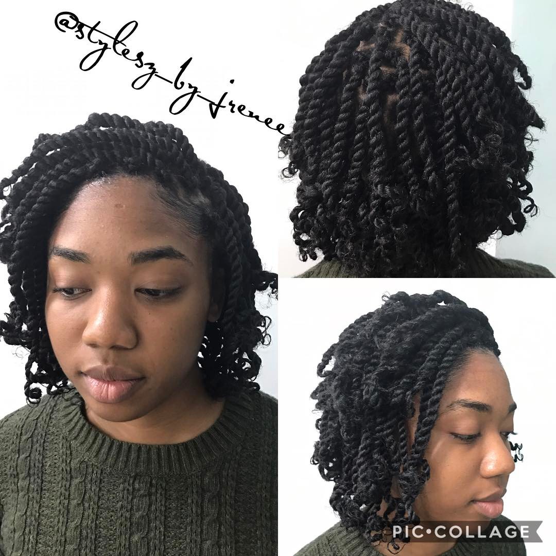 17. Short Kinky Twists With Curly Ends