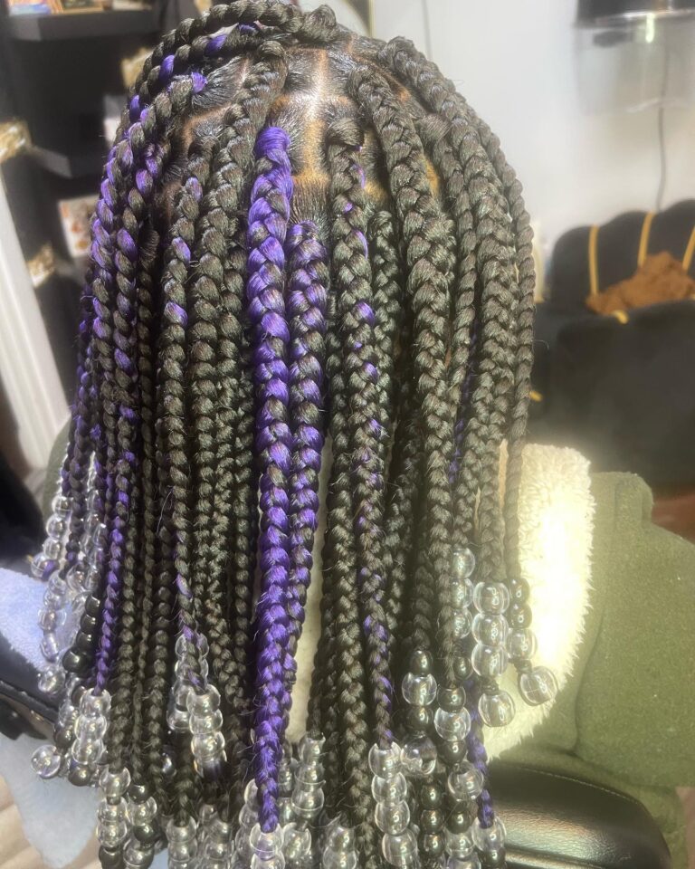 Box Braids with Beads